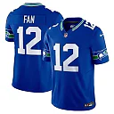 Zennovawear Men's Seattle Seahawks 12th Fan Royal Vapor F.U.S.E. Limited Jersey