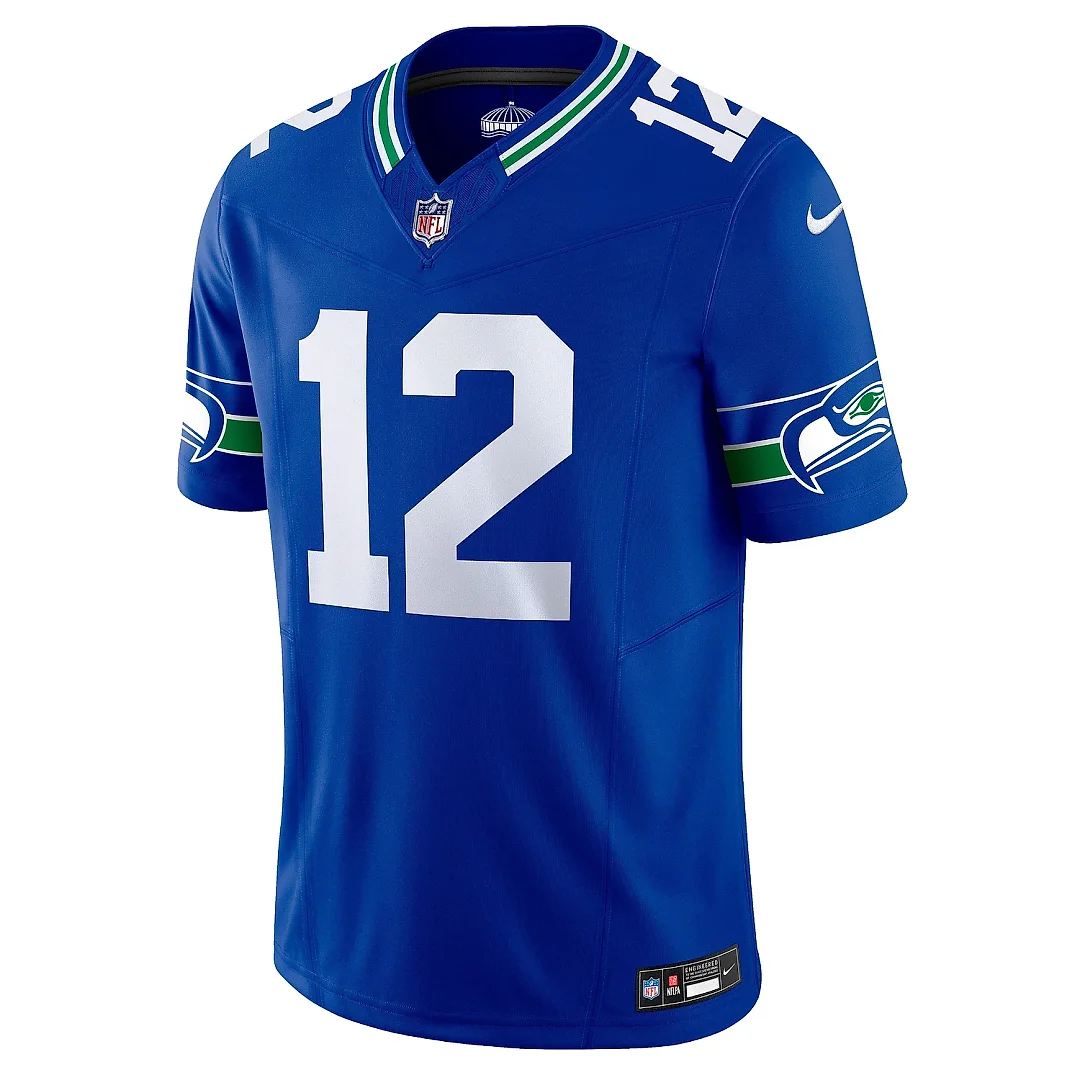 Zennovawear Men's Seattle Seahawks 12th Fan Royal Vapor F.U.S.E. Limited Jersey