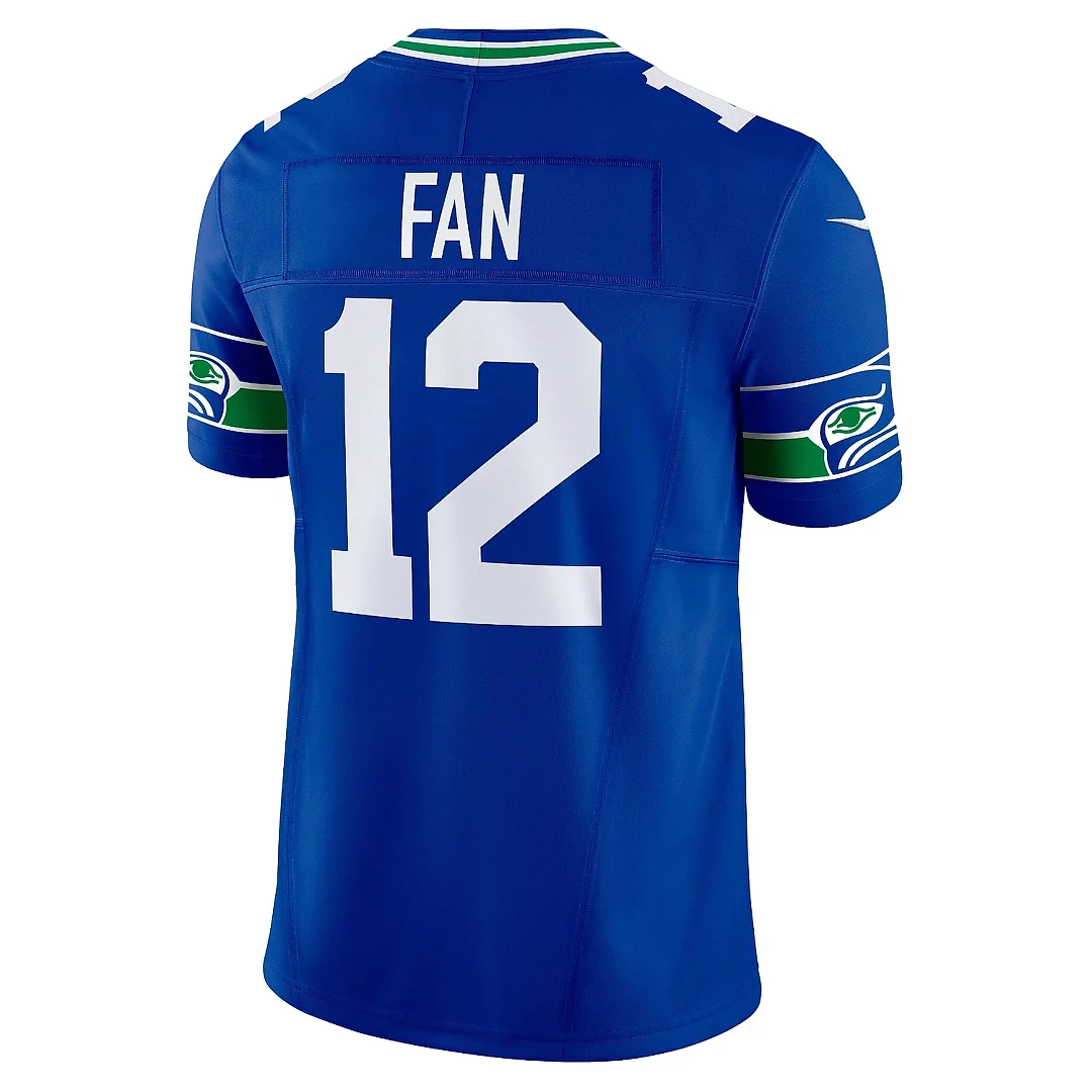 Zennovawear Men's Seattle Seahawks 12th Fan Royal Vapor F.U.S.E. Limited Jersey
