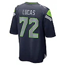 Zennovawear Men's Seattle Seahawks Abraham Lucas College Navy Game Jersey
