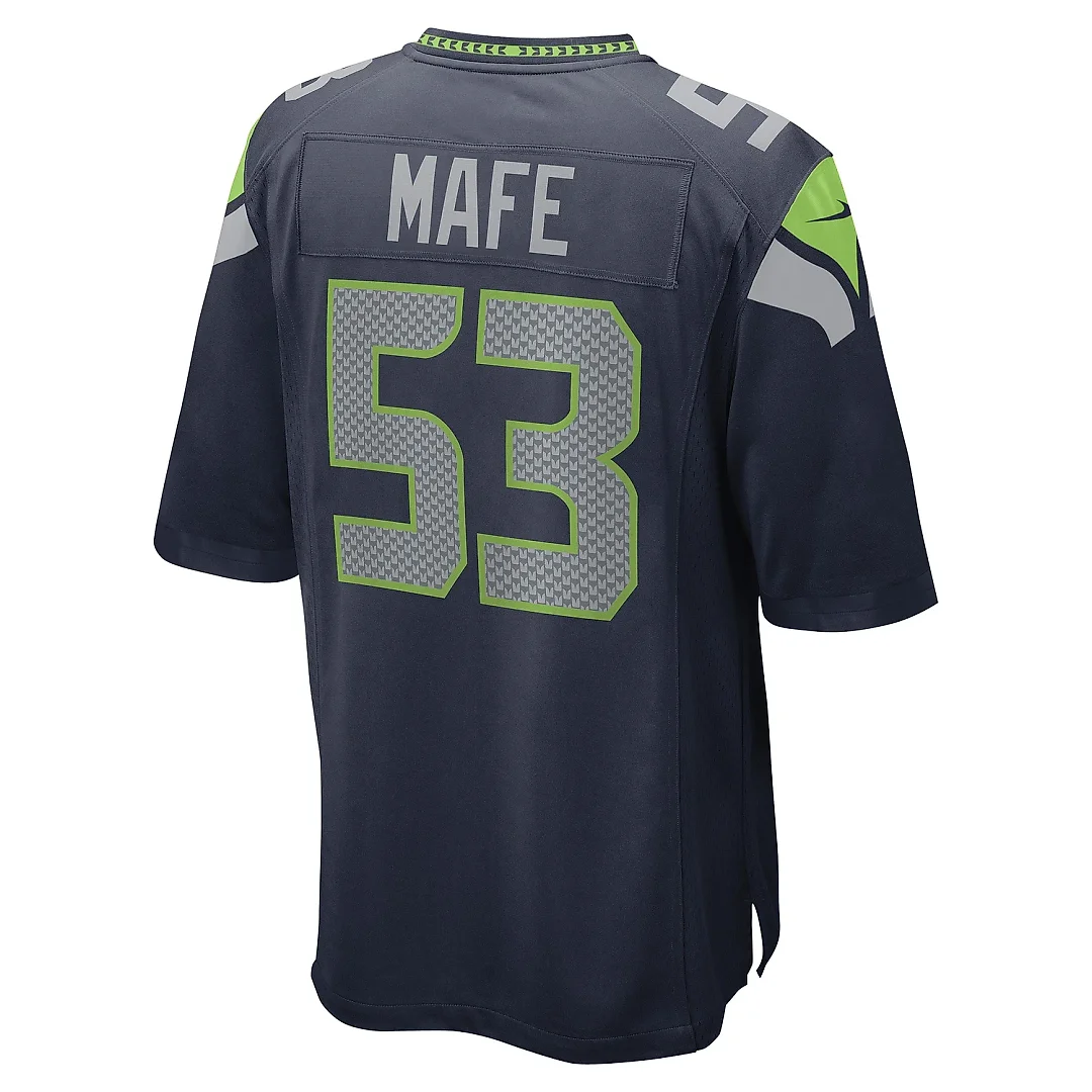 Zennovawear Men's Seattle Seahawks Boye Mafe College Navy Game Player Jersey