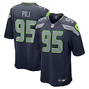 Zennovawear Men's Seattle Seahawks Brandon Pili College Navy Team Game Jersey