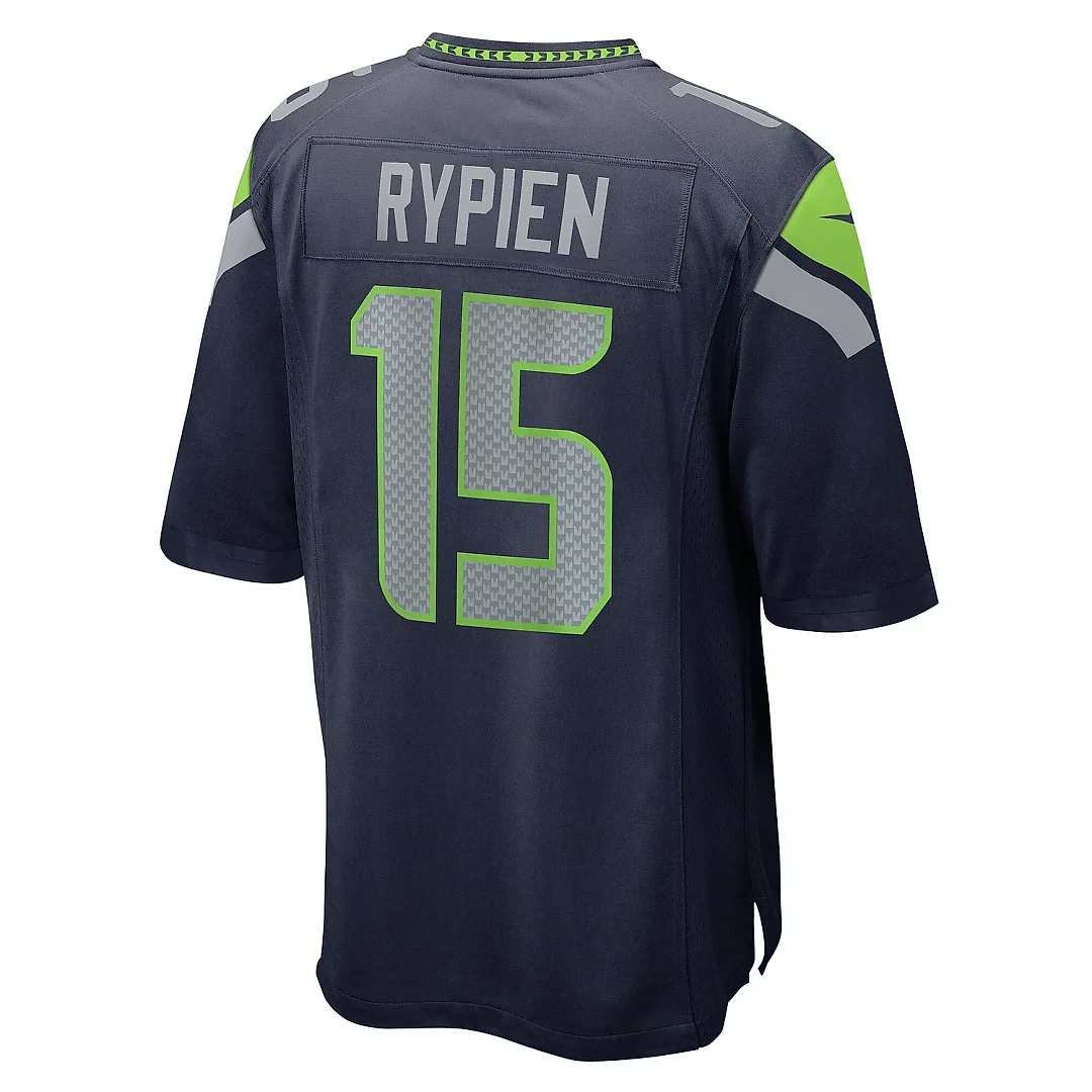Zennovawear Men's Seattle Seahawks Brett Rypien College Navy Team Game Jersey