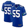 Zennovawear Men's Seattle Seahawks Brian Bosworth Royal Throwback Retired Player Game Jersey
