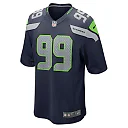 Zennovawear Men's Seattle Seahawks Carl Davis Jr. College Navy Game Jersey