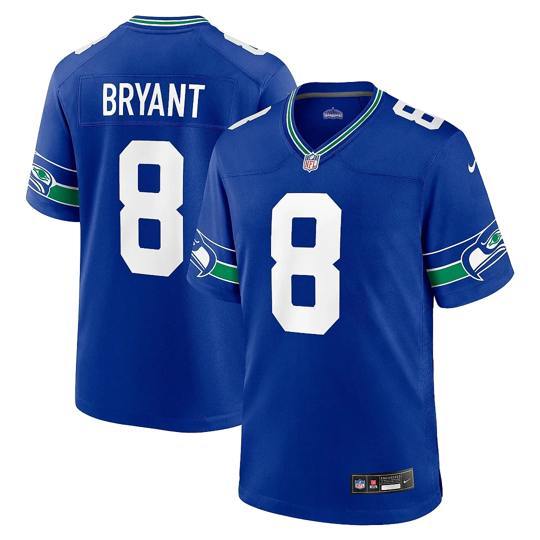 Zennovawear Men's Seattle Seahawks Coby Bryant Royal Throwback Player Game Jersey