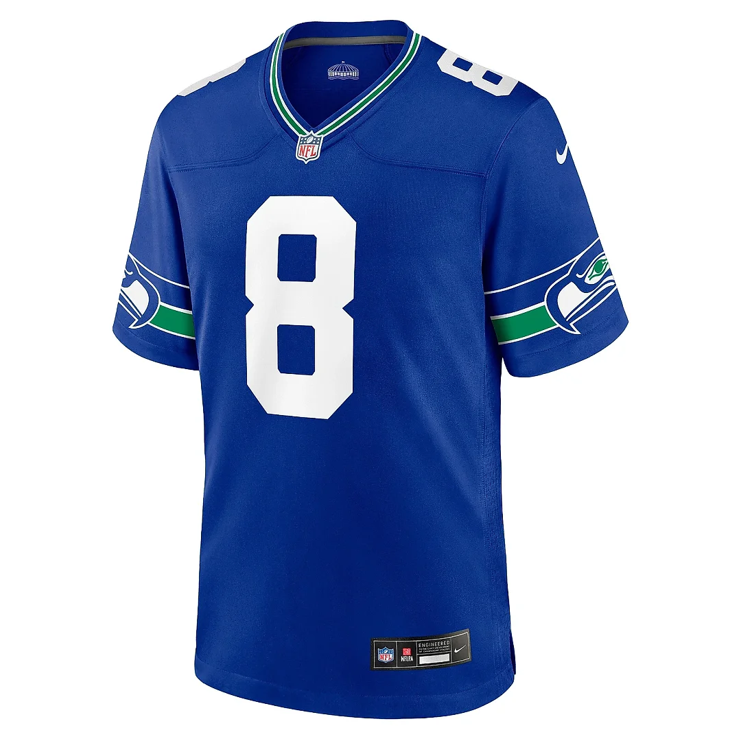 Zennovawear Men's Seattle Seahawks Coby Bryant Royal Throwback Player Game Jersey