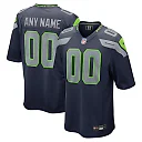 Zennovawear Men's Seattle Seahawks College Navy Custom Game Jersey