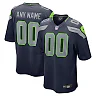 Zennovawear Men's Seattle Seahawks College Navy Custom Game Jersey