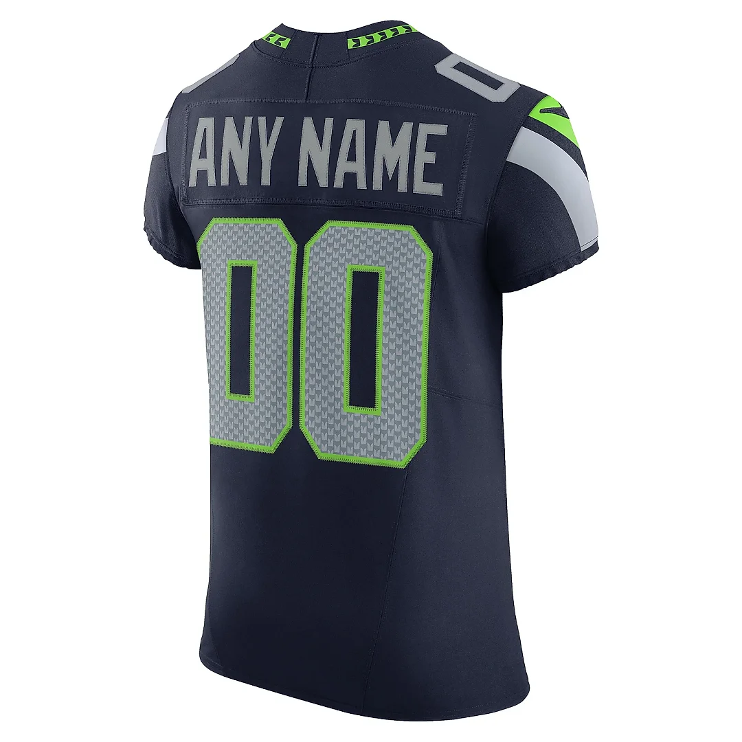 Zennovawear Men's Seattle Seahawks College Navy Vapor F.U.S.E. Elite Custom Jersey