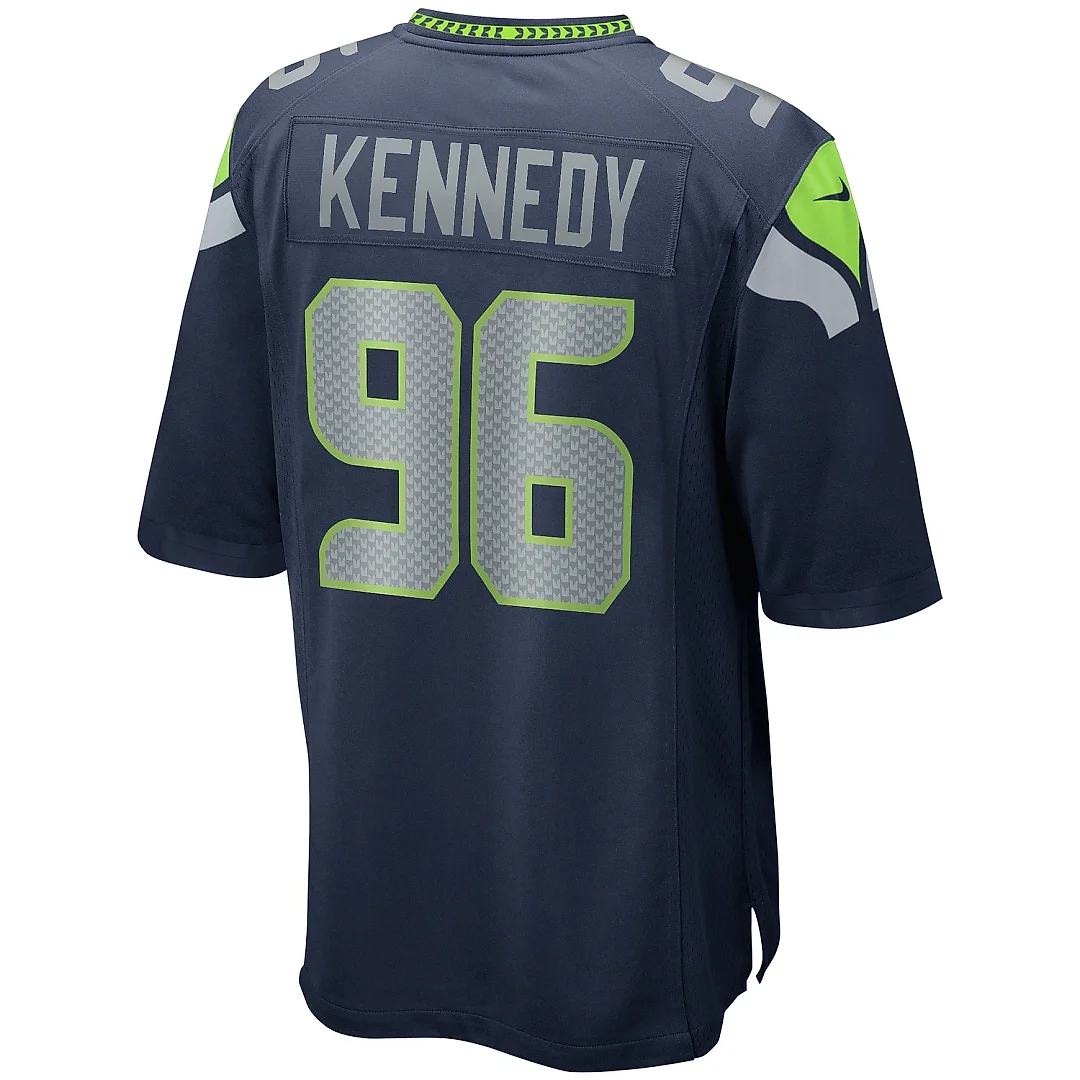 Zennovawear Men's Seattle Seahawks Cortez Kennedy College Navy Game Retired Player Jersey