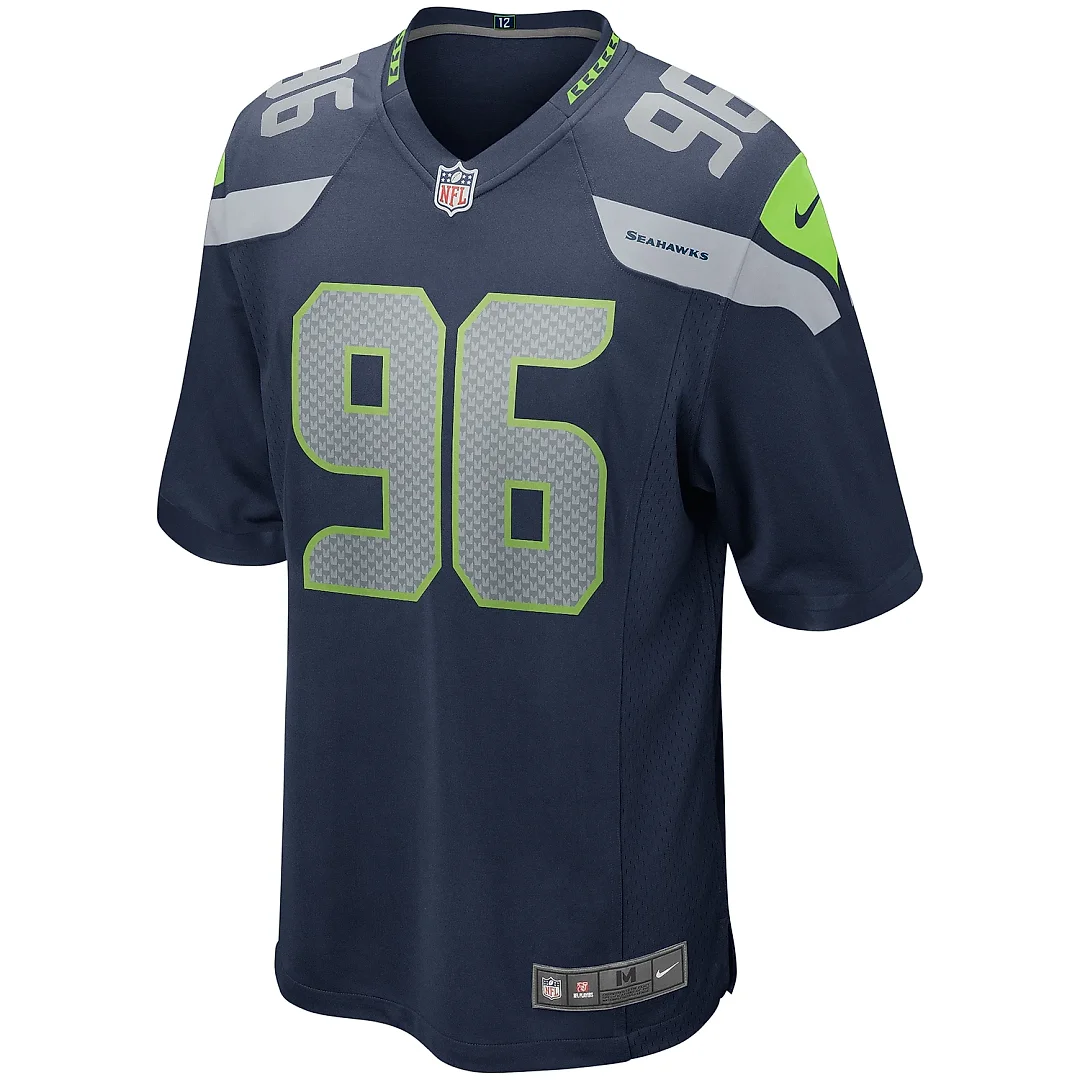 Zennovawear Men's Seattle Seahawks Cortez Kennedy College Navy Game Retired Player Jersey
