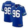 Zennovawear Men's Seattle Seahawks Cortez Kennedy Royal Throwback Retired Player Game Jersey