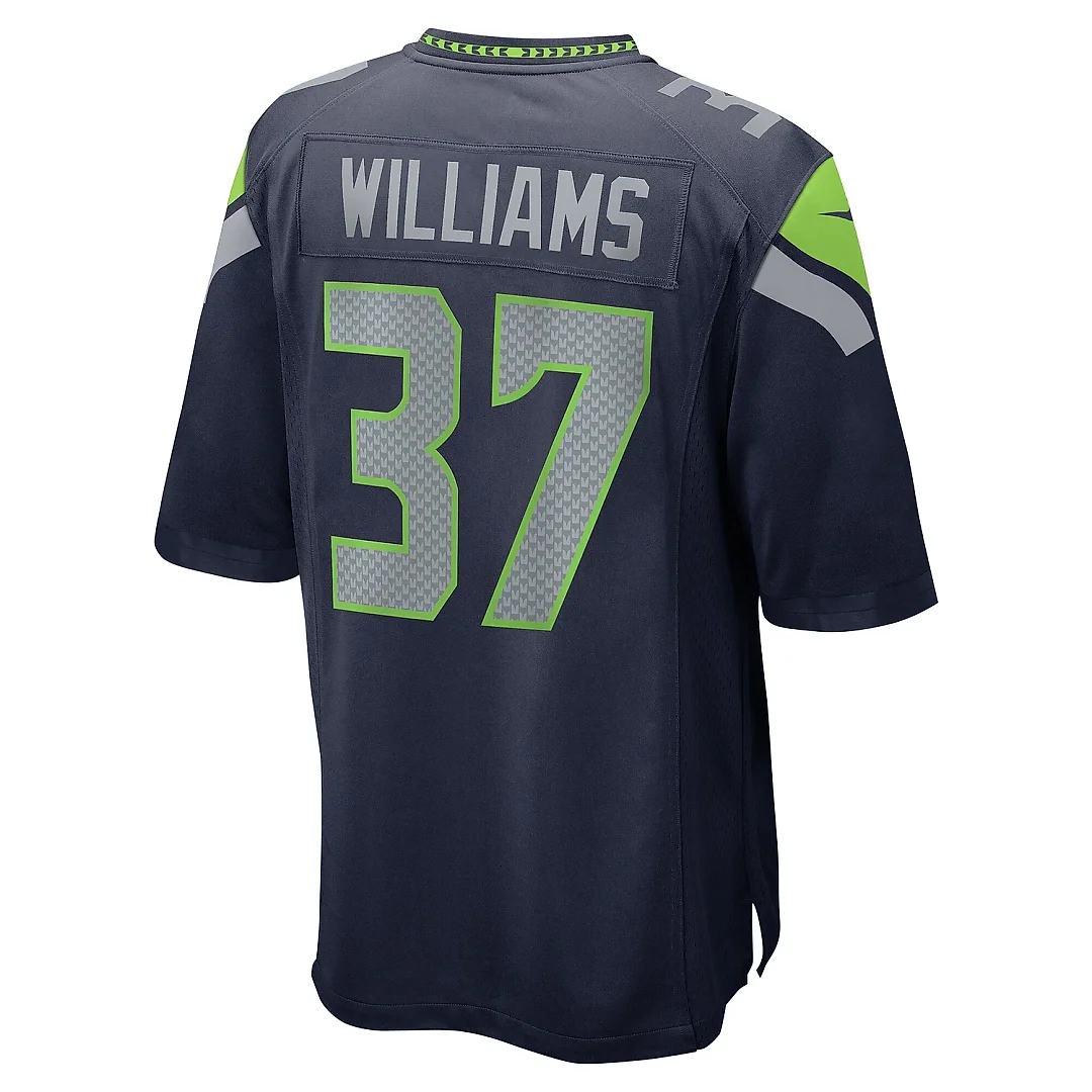 Zennovawear Men's Seattle Seahawks Damarion Williams College Navy Game Jersey