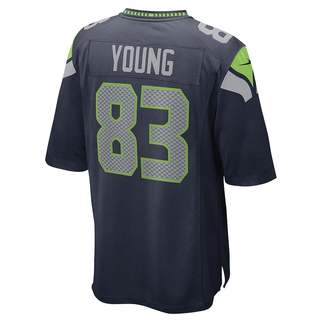 Zennovawear Men's Seattle Seahawks Dareke Young College Navy Game Player Jersey