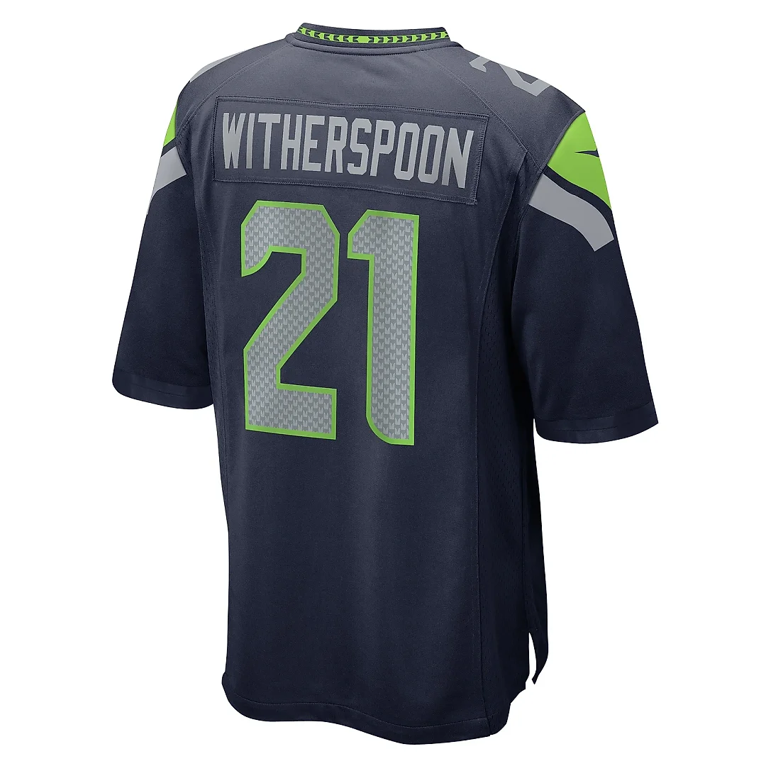 Zennovawear Men's Seattle Seahawks Devon Witherspoon College Navy Game Jersey