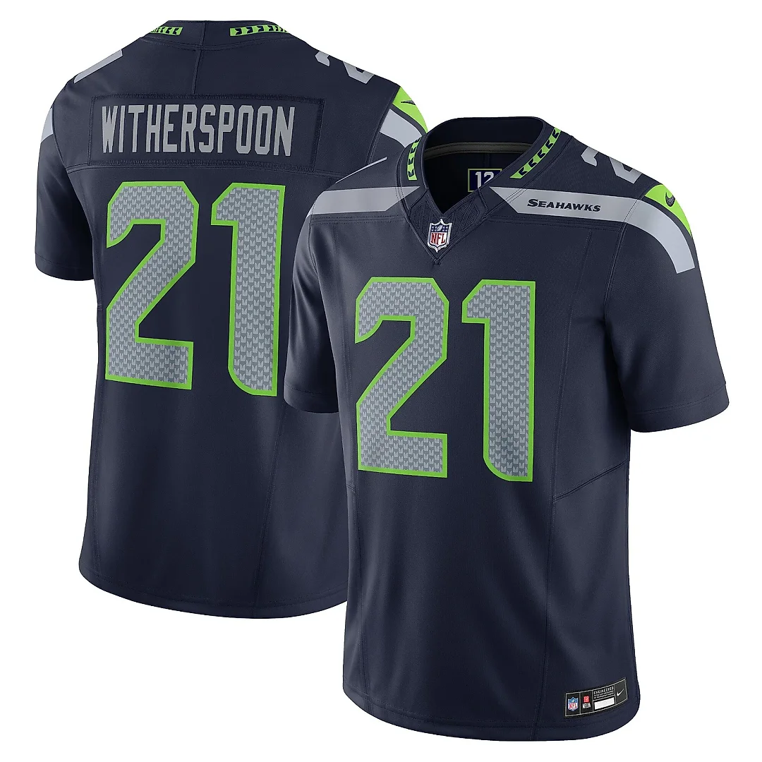Zennovawear Men's Seattle Seahawks Devon Witherspoon Navy Vapor F.U.S.E. Limited Jersey