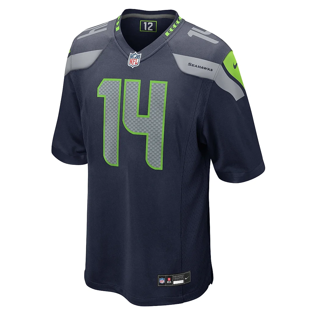 Zennovawear Men's Seattle Seahawks DK Metcalf College Navy Game Jersey