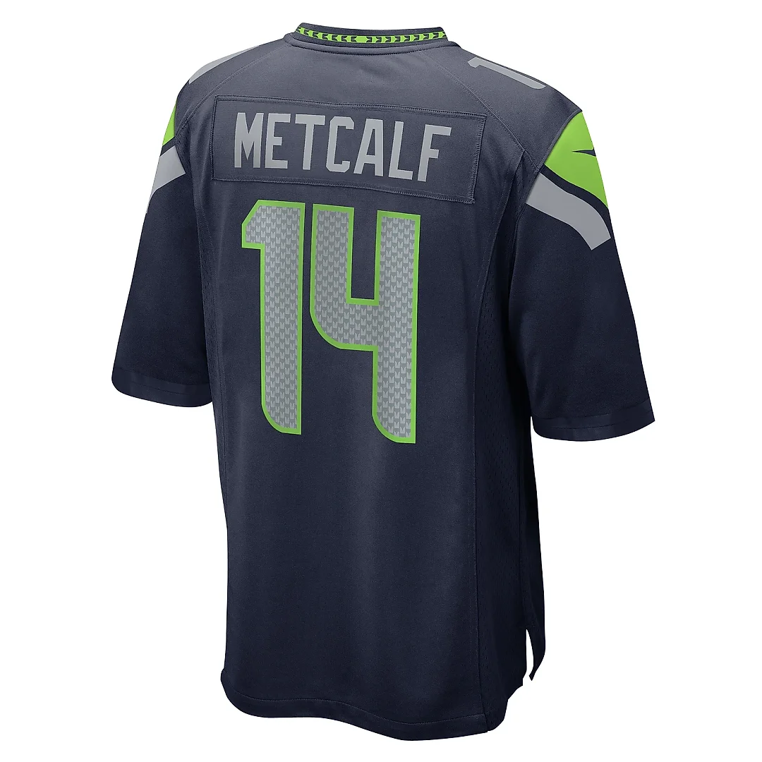 Zennovawear Men's Seattle Seahawks DK Metcalf College Navy Game Jersey