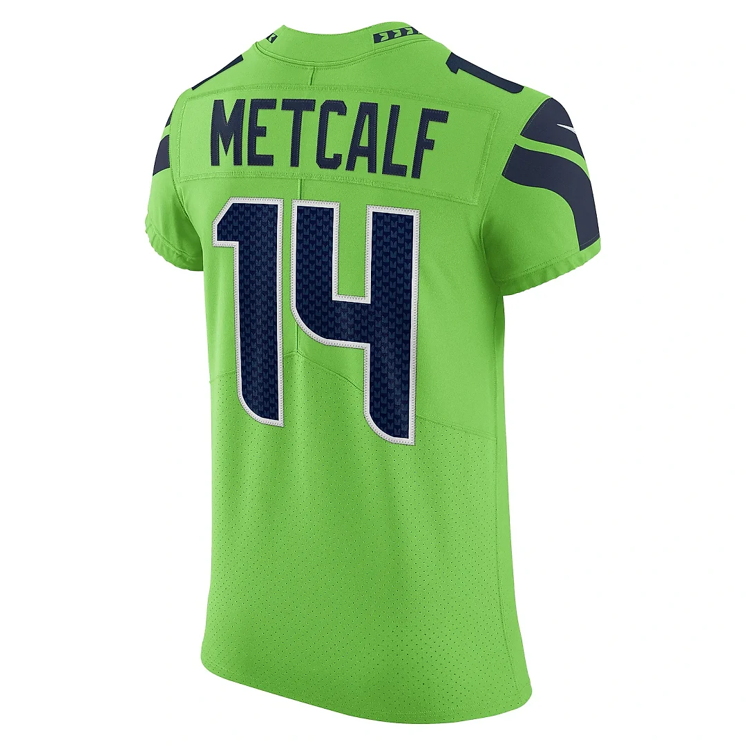Zennovawear Men's Seattle Seahawks DK Metcalf Neon Green Alternate Vapor Elite Player Jersey