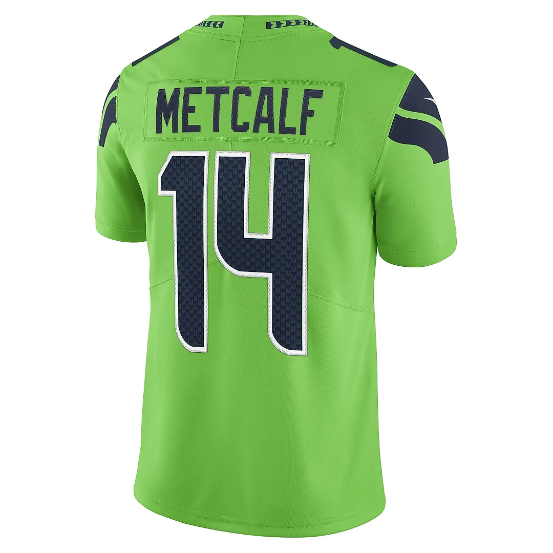 Zennovawear Men's Seattle Seahawks DK Metcalf Neon Green Vapor Limited Player Jersey