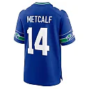 Zennovawear Men's Seattle Seahawks DK Metcalf Royal Throwback Player Game Jersey