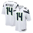 Zennovawear Men's Seattle Seahawks DK Metcalf White Game Jersey