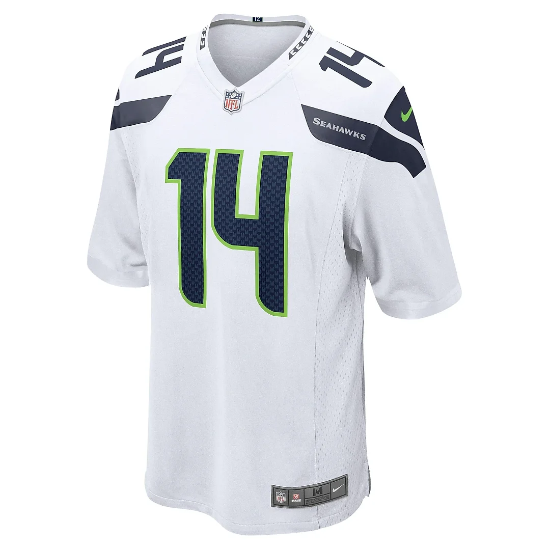 Zennovawear Men's Seattle Seahawks DK Metcalf White Game Jersey