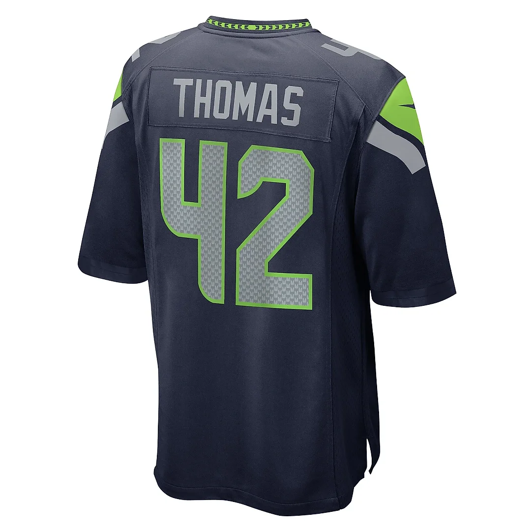 Zennovawear Men's Seattle Seahawks Drake Thomas College Navy Game Jersey