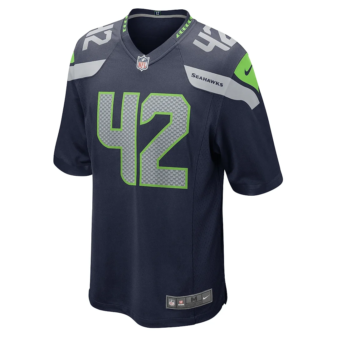Zennovawear Men's Seattle Seahawks Drake Thomas College Navy Team Game Jersey
