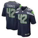 Zennovawear Men's Seattle Seahawks Drake Thomas College Navy Team Game Jersey
