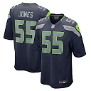 Zennovawear Men's Seattle Seahawks Dre'Mont Jones College Navy Game Jersey