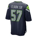 Zennovawear Men's Seattle Seahawks Frank Clark College Navy Game Jersey