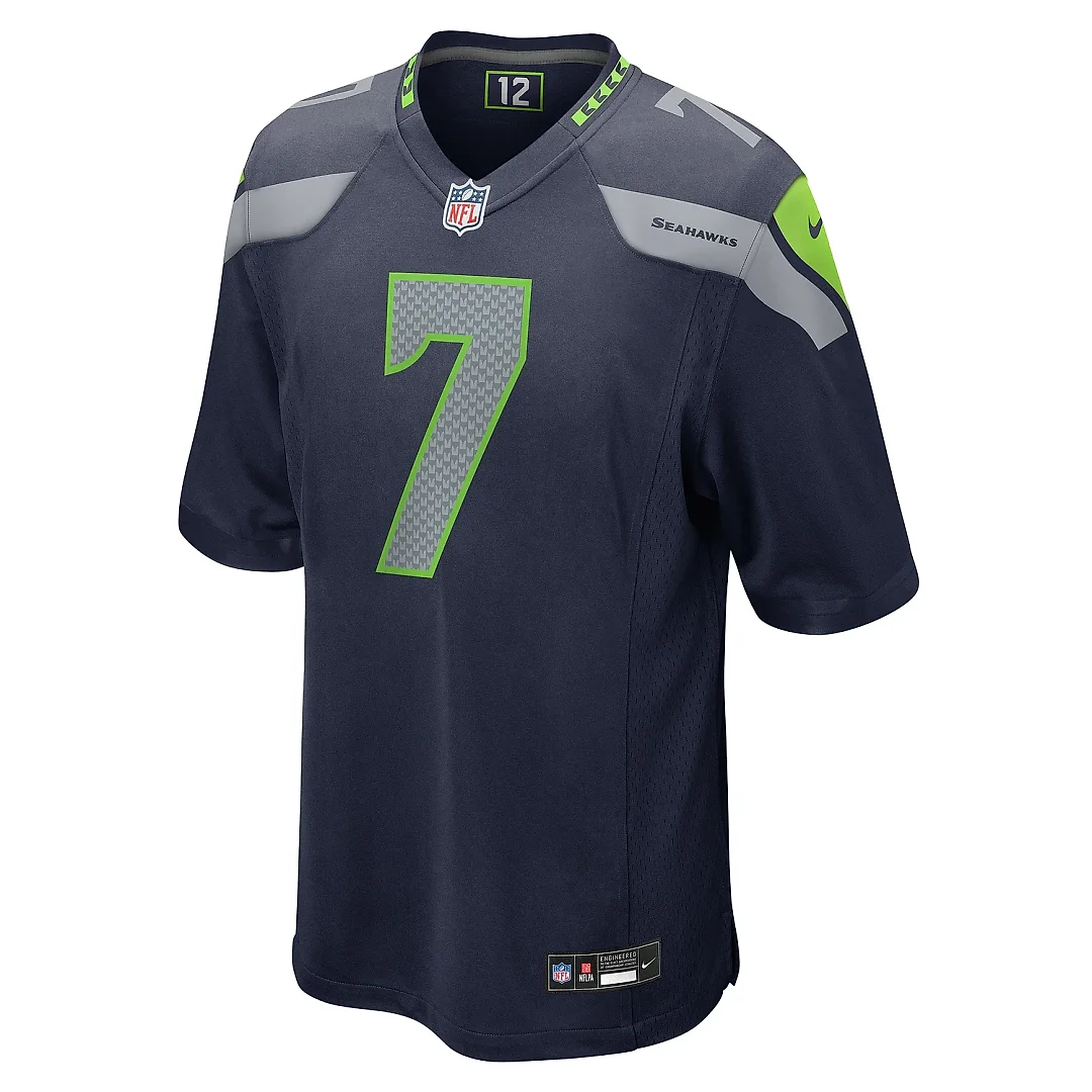 Zennovawear Men's Seattle Seahawks Geno Smith College Navy Team Game Jersey