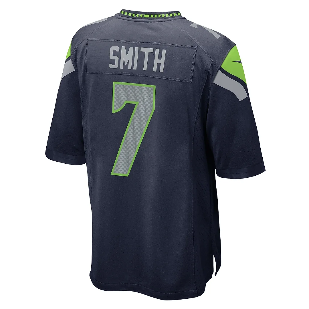 Zennovawear Men's Seattle Seahawks Geno Smith College Navy Team Game Jersey