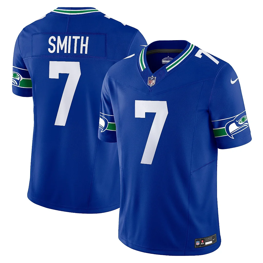 Zennovawear Men's Seattle Seahawks Geno Smith Royal Alternate Vapor F.U.S.E. Limited Jersey