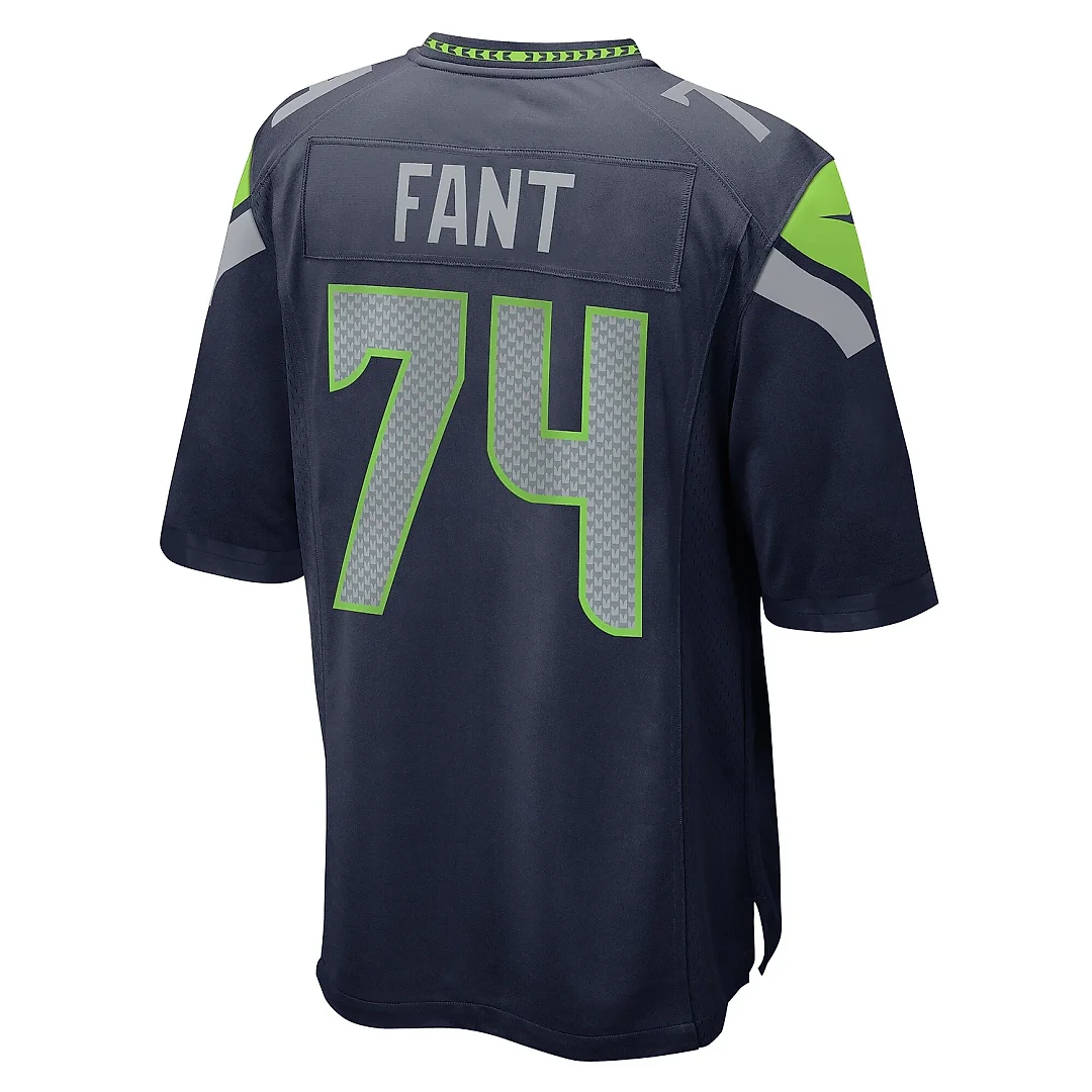Zennovawear Men's Seattle Seahawks George Fant College Navy Game Jersey