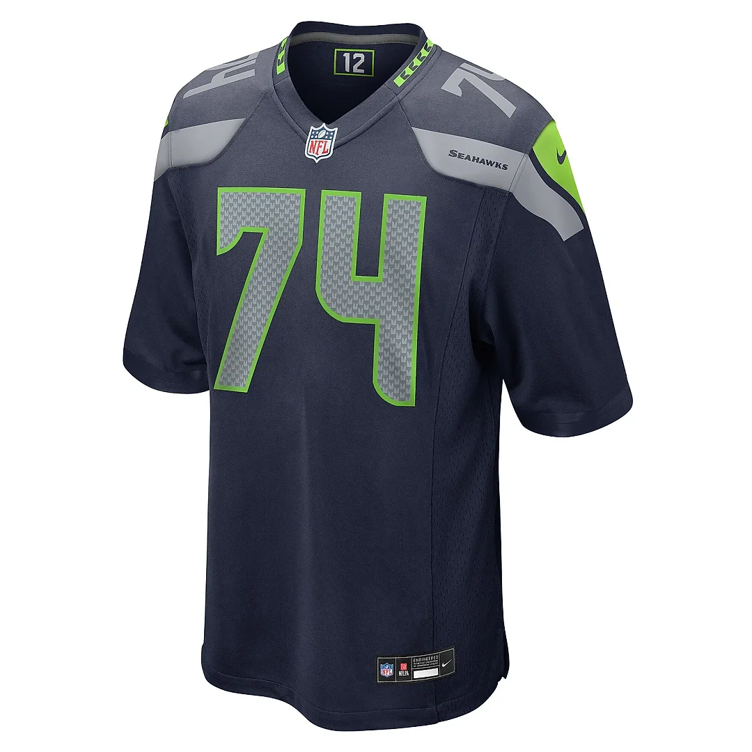 Zennovawear Men's Seattle Seahawks George Fant College Navy Game Jersey