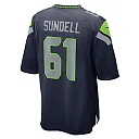 Zennovawear Men's Seattle Seahawks Jalen Sundell College Navy Game Jersey