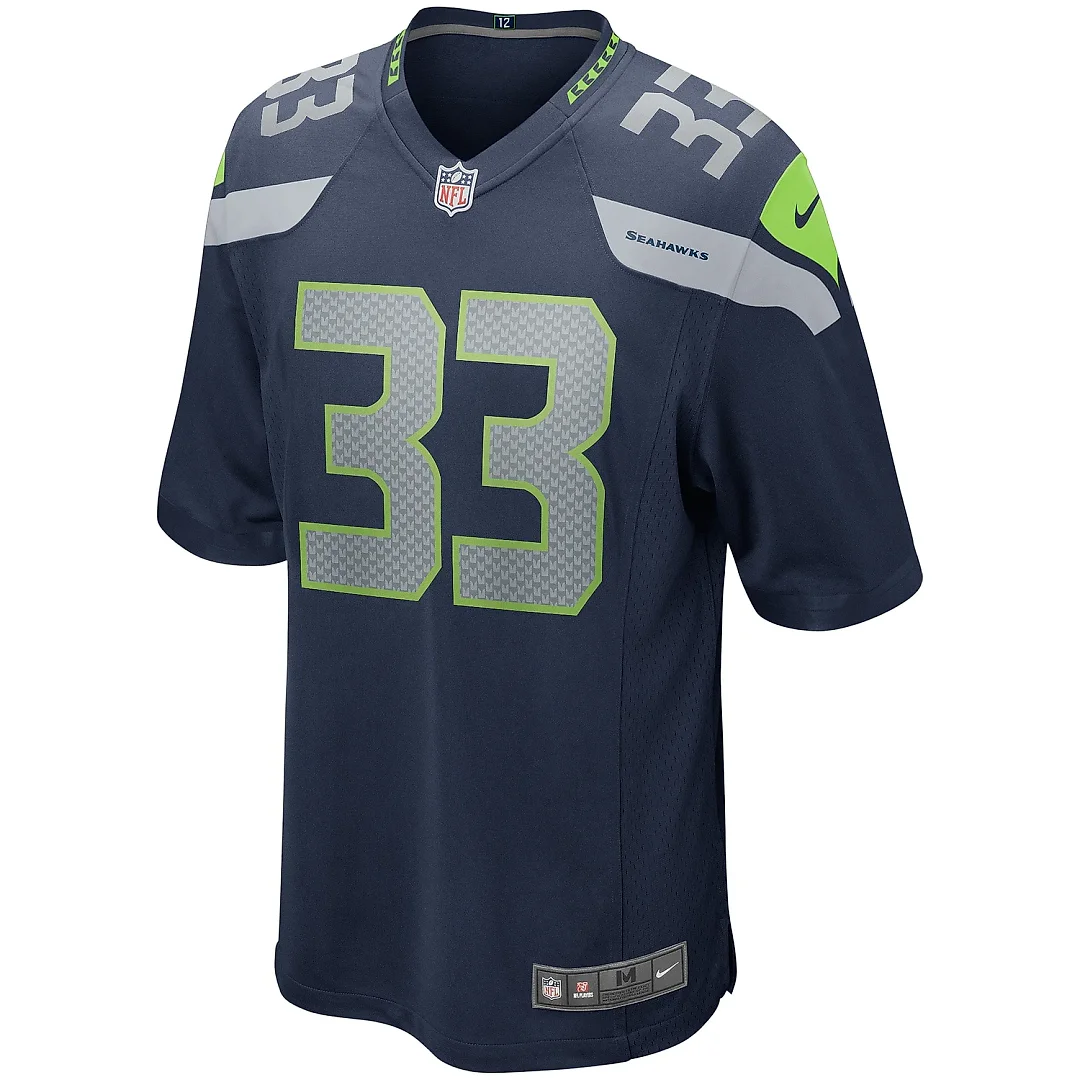 Zennovawear Men's Seattle Seahawks Jamal Adams College Navy Game Player Jersey