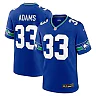 Zennovawear Men's Seattle Seahawks Jamal Adams Royal Throwback Player Game Jersey