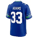 Zennovawear Men's Seattle Seahawks Jamal Adams Royal Throwback Player Game Jersey