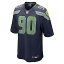 Zennovawear Men's Seattle Seahawks Jarran Reed College Navy Game Jersey