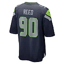 Zennovawear Men's Seattle Seahawks Jarran Reed College Navy Game Jersey