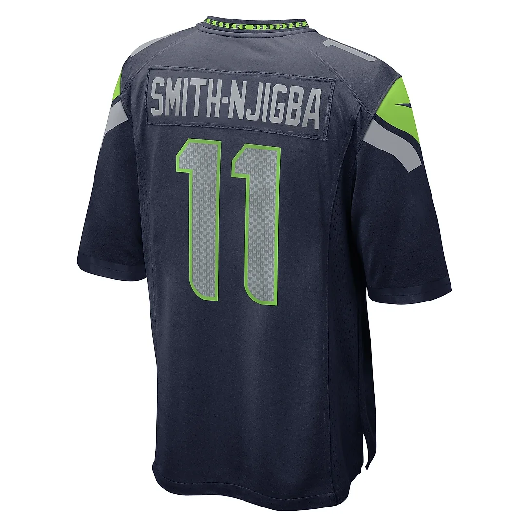 Zennovawear Men's Seattle Seahawks Jaxon Smith-Njigba College Navy Game Jersey