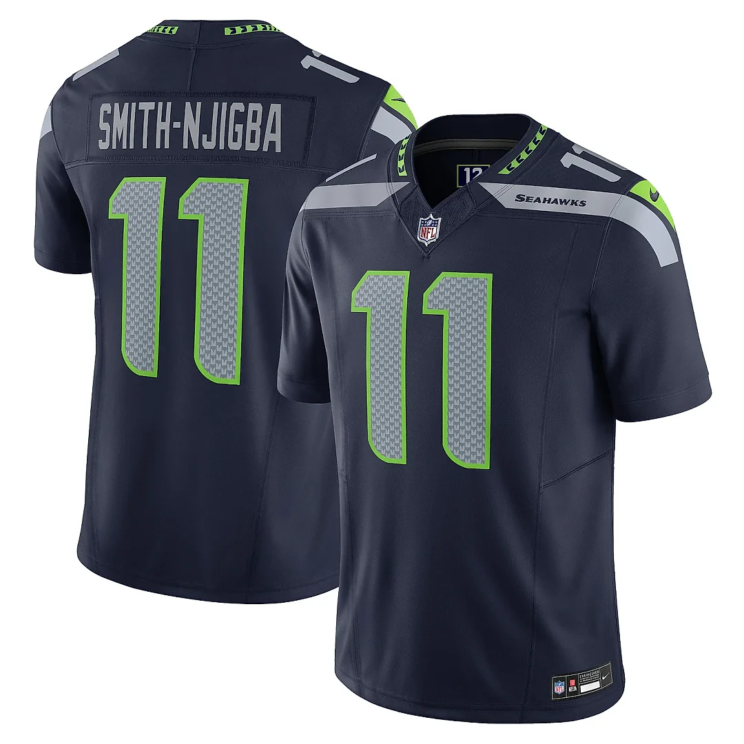 Zennovawear Men's Seattle Seahawks Jaxon Smith-Njigba Navy Vapor F.U.S.E. Limited Jersey