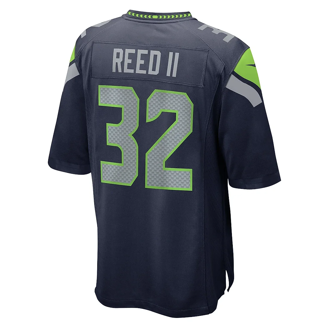 Zennovawear Men's Seattle Seahawks Jerrick Reed II College Navy Game Jersey