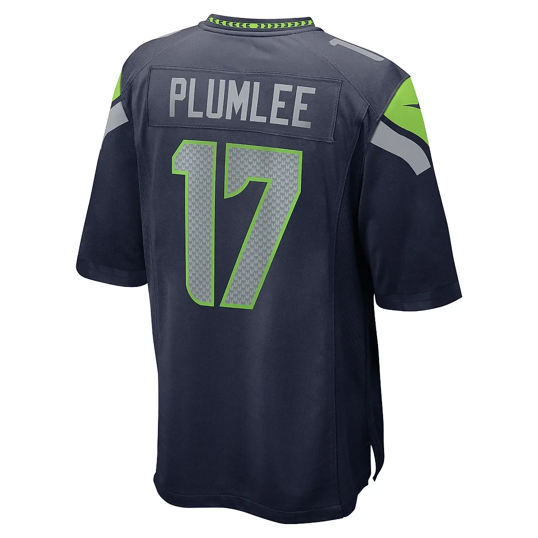 Zennovawear Men's Seattle Seahawks John Rhys Plumlee College Navy Team Game Jersey