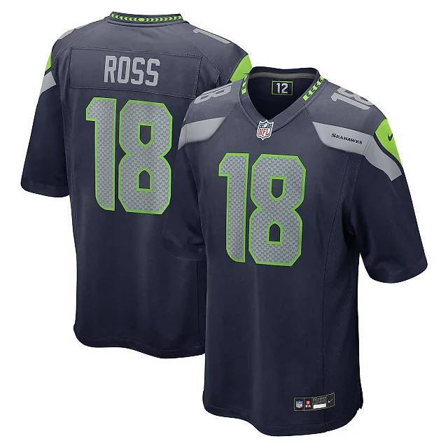 Zennovawear Men's Seattle Seahawks Josh Ross Navy Game Jersey