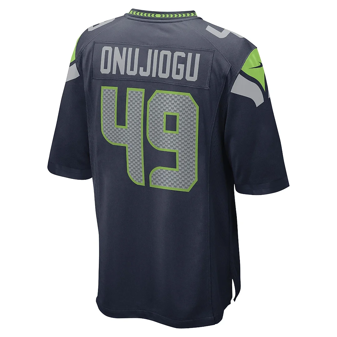 Zennovawear Men's Seattle Seahawks Joshua Onujiogu College Navy Game Player Jersey